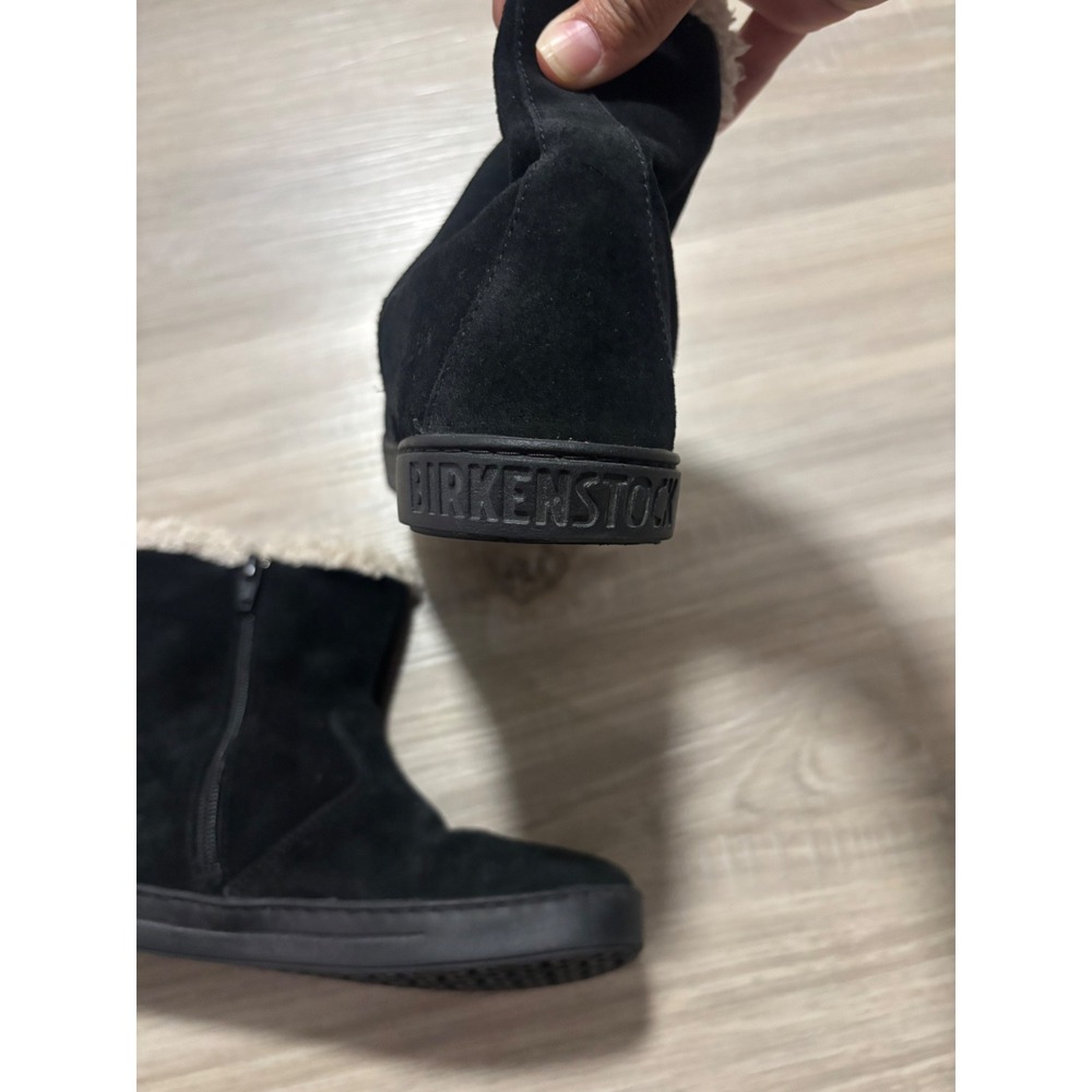 Birkenstock Bakki Black Suede Shearling Lined Ankle Boots Womens 34 L3 220 mm - Picture 5 of 7